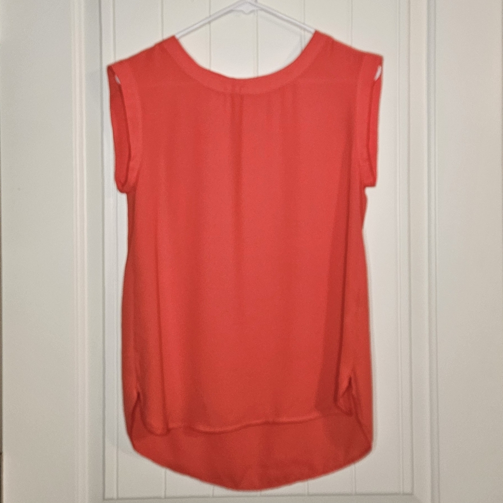 J. Crew Sleeveless Coral Blouse
